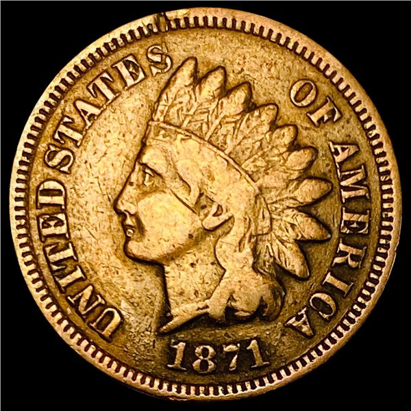 1871 Indian Head Cent LIGHTLY CIRCULATED