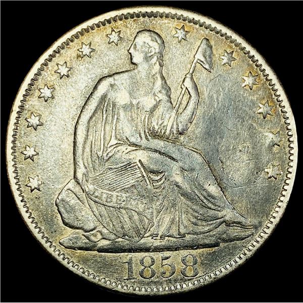 1858-S Seated Liberty Half Dollar LIGHTLY  CIRCULATED