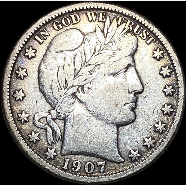 1907-O Silver Barber Half Dollar LIGHTLY CIRCULATED
