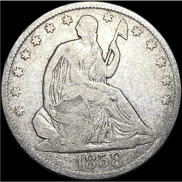1858-O Silver Half Dollar NICELY CIRCULATED