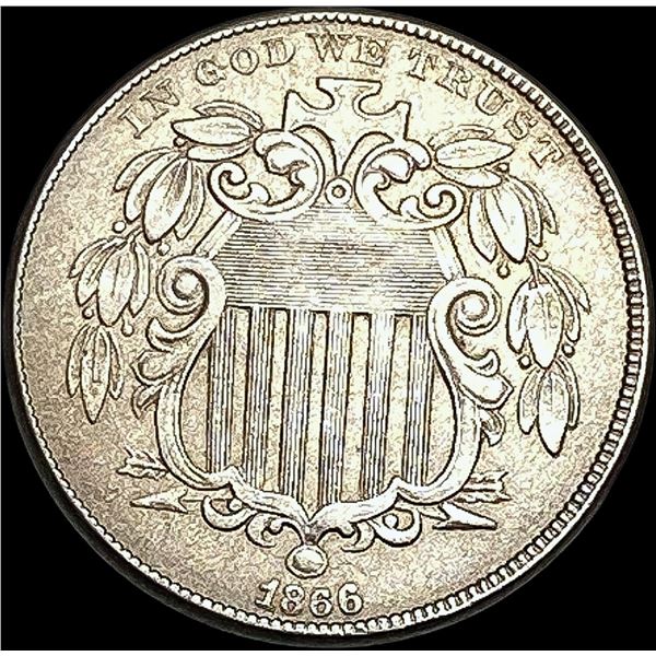 1866 Shield Nickel NEARLY UNCIRCULATED