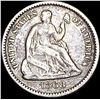 Image 1 : 1868 Silver Seated Liberty Half Dime LIGHTLY CIRCULATED
