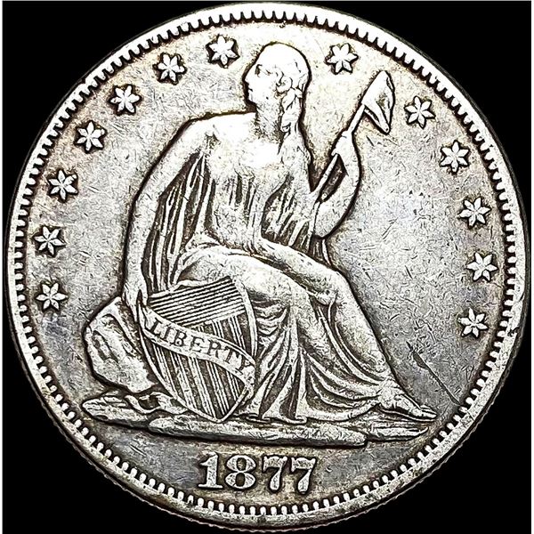 1877 Seated Liberty Half Dollar NEARLY UNCIRCULATED