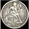 Image 1 : 1864-S Silver Seated Liberty Dime HIGH GRADE