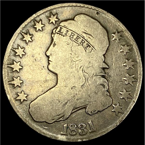 1831 Capped Bust Silver Half Dollar NICELY  CIRCULATED