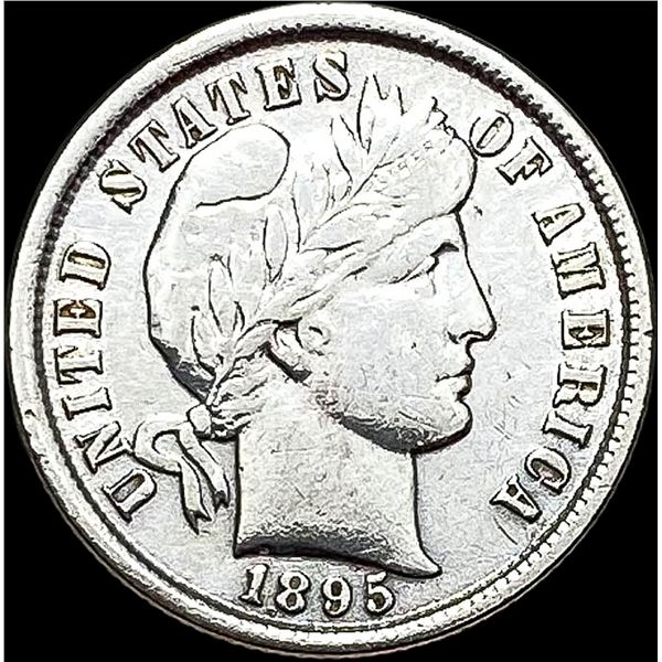 1895 Silver Barber Dime NEARLY UNCIRCULATED