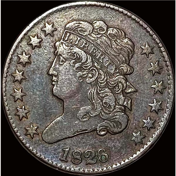 1826 Coronet Head Half Cent NEARLY UNCIRCULATED