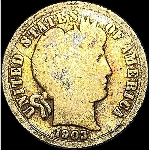 1903-S Silver Barber Dime NICELY CIRCULATED