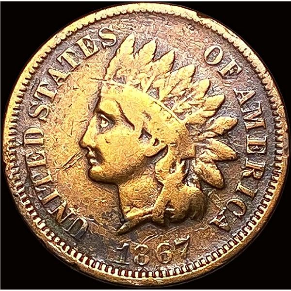 1867 Indian Head Cent NICELY CIRCULATED