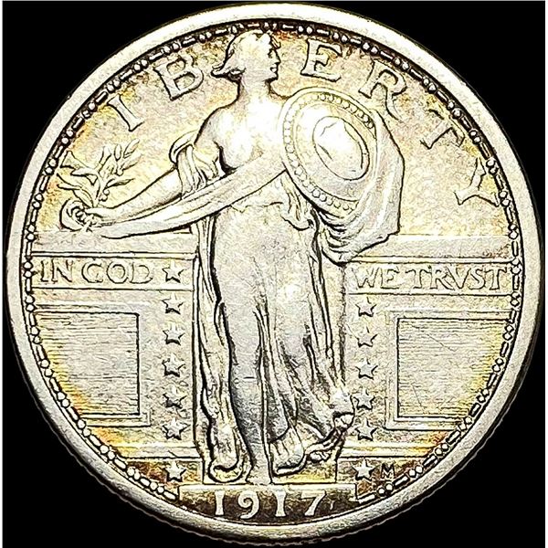 1917 Type 1 Standing Liberty Quarter NEARLY UNCIRCULATED