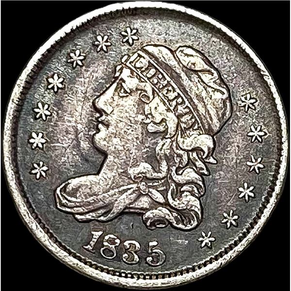 1835 Capped Bust Half Dime NEARLY  UNCIRCULATED