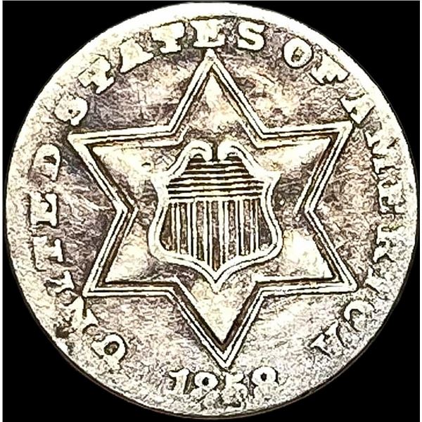 1858 Silver Three-Cent Piece NICELY  CIRCULATED