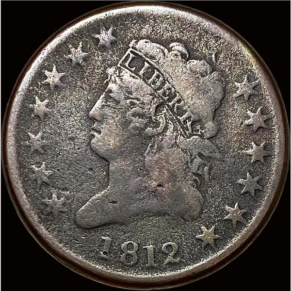 1812 Classic Head Large Cent NICELY  CIRCULATED