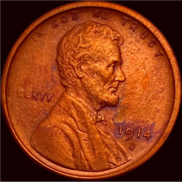 1914-S Lincoln Wheat Cent CLOSELY  UNCIRCULATED