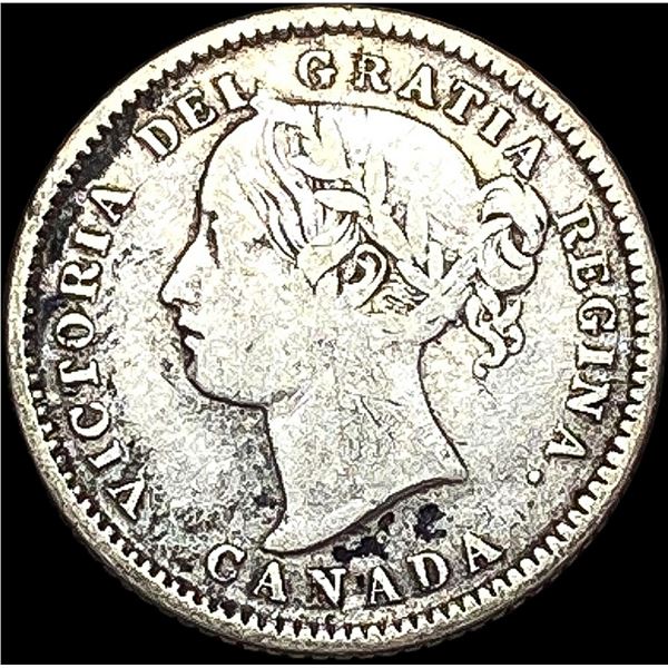 1880-H Canada Silver 10 Cents LIGHTLY  CIRCULATED