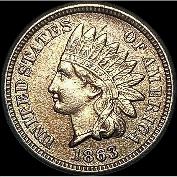 1863 Copper-Nickel Indian Head Cent CLOSELY  UNCIRCULATED