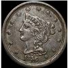 Image 1 : 1856 Braided Hair Half Cent CLOSELY  UNCIRCULATED