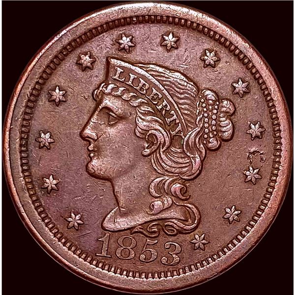1853 Braided Hair Large Cent CLOSELY  UNCIRCULATED