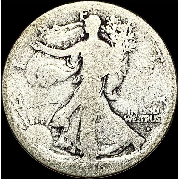 1916-D Walking Liberty Half Dollar NICELY  CIRCULATED