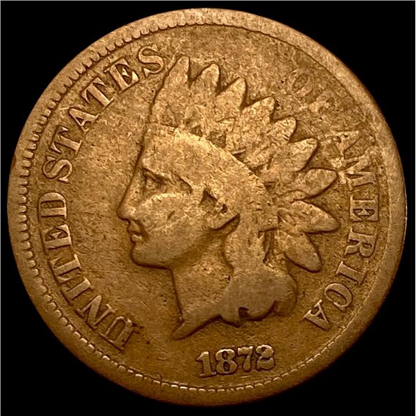 1872 Indian Head Cent LIGHTLY CIRCULATED