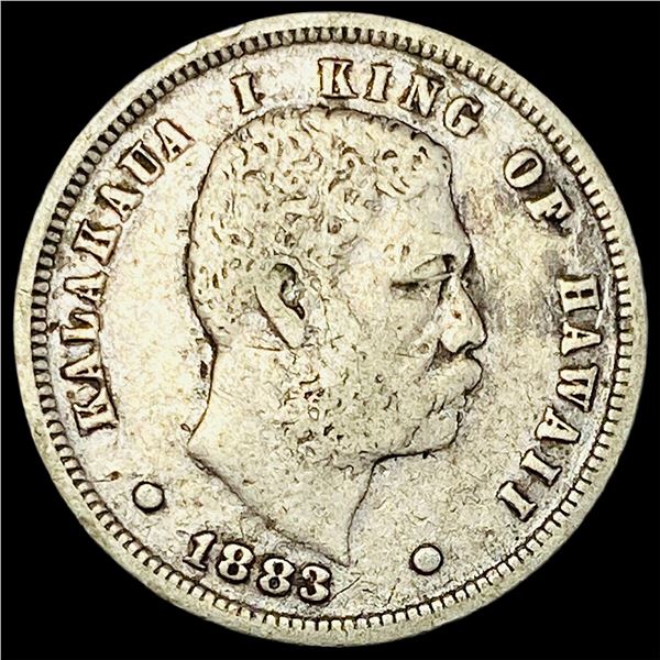 1883 Hawaii Silver Dime NEARLY UNCIRCULATED