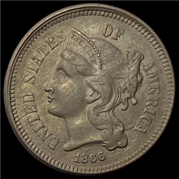 1866 Nickel Three-Cent Piece NICELY CIRCULATED