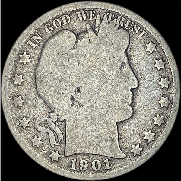 1901-S Silver Barber Half Dollar NICELY CIRCULATED