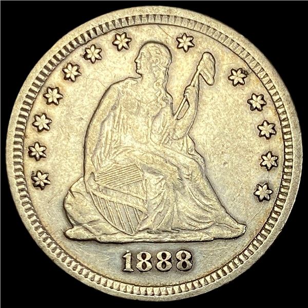 1888-S Silver Quarter Dollar CLOSELY  UNCIRCULATED