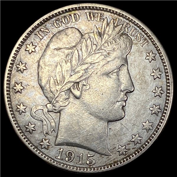 1915-S Silver Barber Half Dollar CLOSELY  UNCIRCULATED