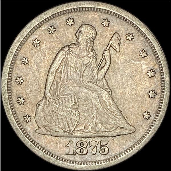 1875-S Silver Twenty Cents   NEARLY  UNCIRCULATED