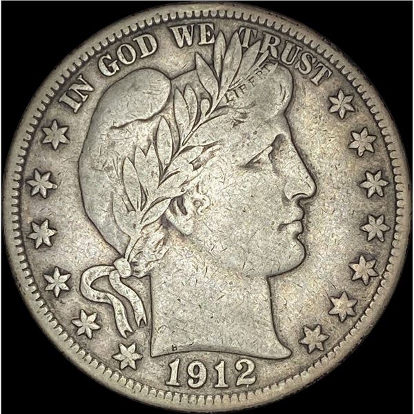 1912-D Silver Barber Half Dollar   LIGHTLY  CIRCULATED