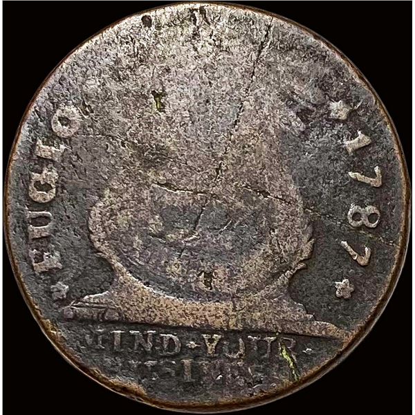 1787 Fugio Cent Copper. NICELY CIRCULATED