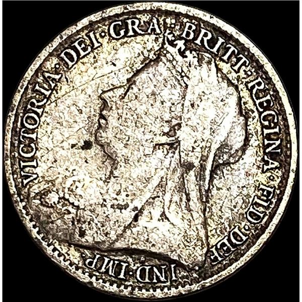 1894 Silver Threepence Great Britain. NICELY  CIRCULATED