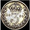 Image 2 : 1894 Silver Threepence Great Britain. NICELY  CIRCULATED