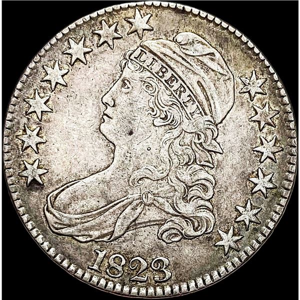 1823 Capped Bust Half Dollar NEARLY  UNCIRCULATED