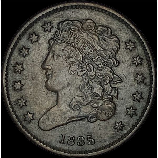 1835 Classic Head Half Cent  CHOICE AU