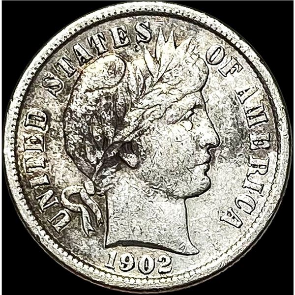 1902-S Silver Barber Dime NEARLY UNCIRCULATED