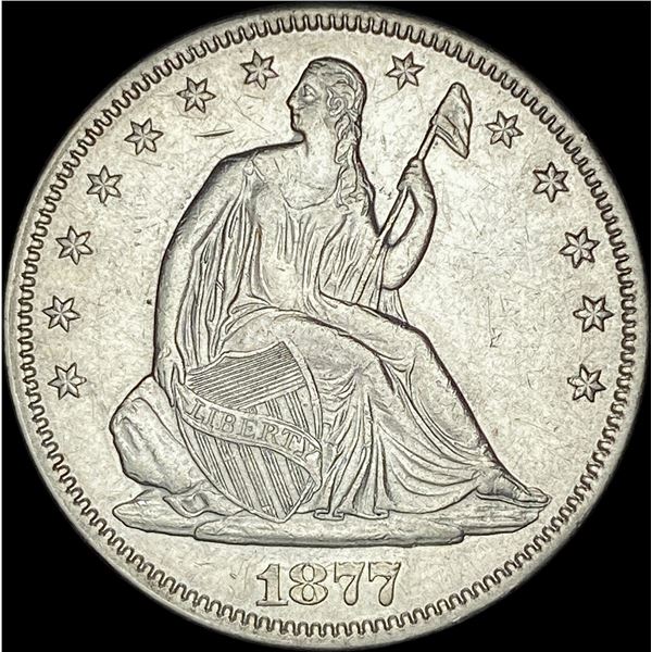 1877 Seated Liberty Half Dollar   CLOSELY  UNCIRCULATED