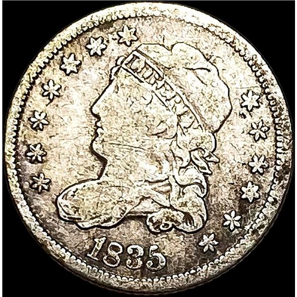 1835 Capped Bust Half Dime LIGHTLY CIRCULATED