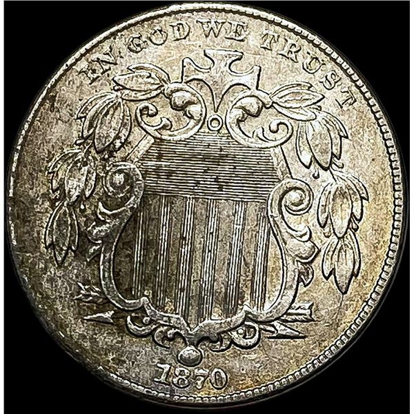 1870 Shield Nickel CLOSELY UNCIRCULATED