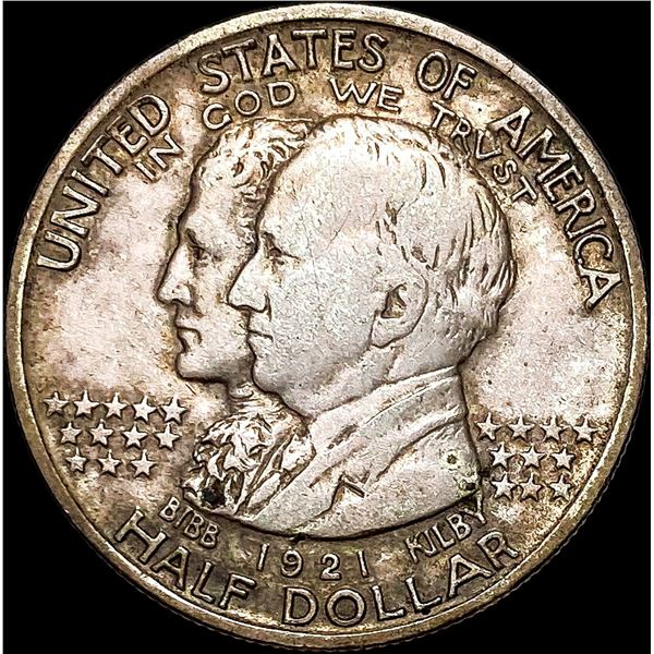 1921 Silver Half Dollar Alabama Centennial  LIGHTLY CIRCULATED