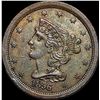 Image 1 : 1856 Braided Hair Half Cent CLOSELY  UNCIRCULATED