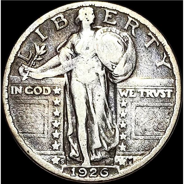 1926-S Silver Standing Liberty Quarter  LIGHTLY CIRCULATED