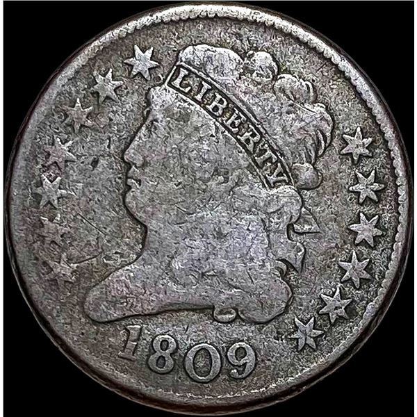 1809 Classic Head Half Cent NICELY CIRCULATED