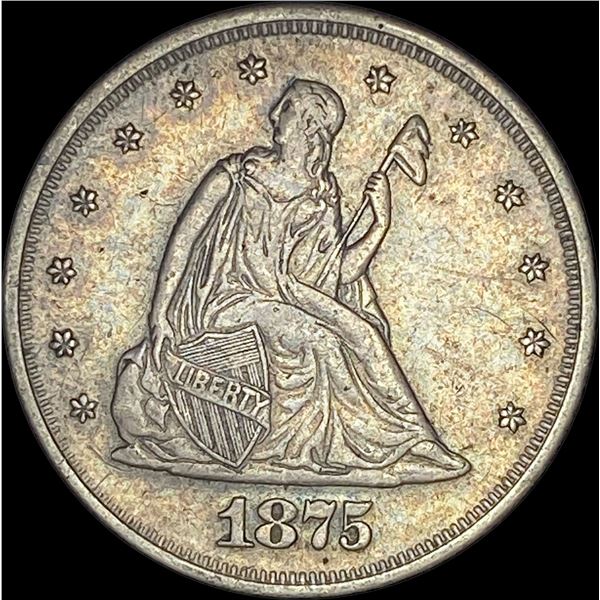 1875 Silver Twenty Cents NEARLY UNCIRCULATED