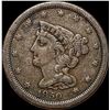 1850 Braided Hair Half Cent LIGHTLY  CIRCULATED