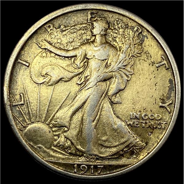 1917-D Silver Walking Liberty Half Dollar  CLOSELY UNCIRCULATED