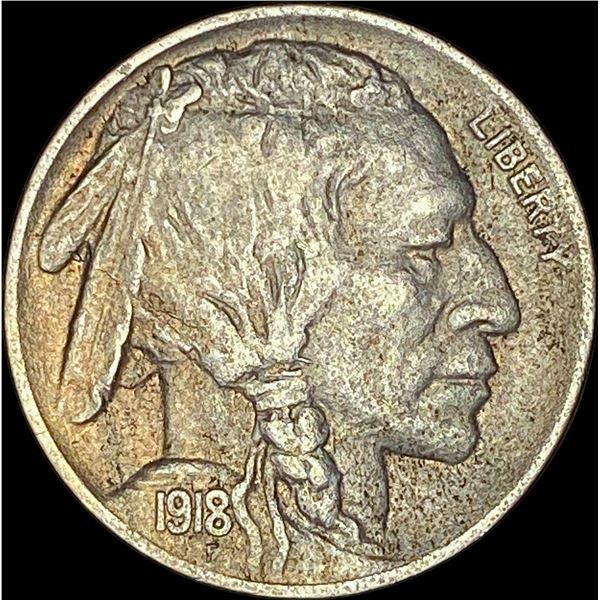 1918-D Buffalo Nickel CLOSELY UNCIRCULATED