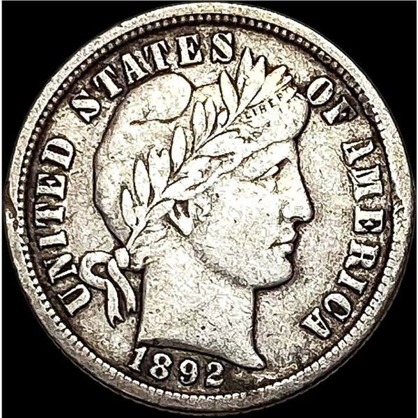 1892-O Silver Barber Dime LIGHTLY CIRCULATED