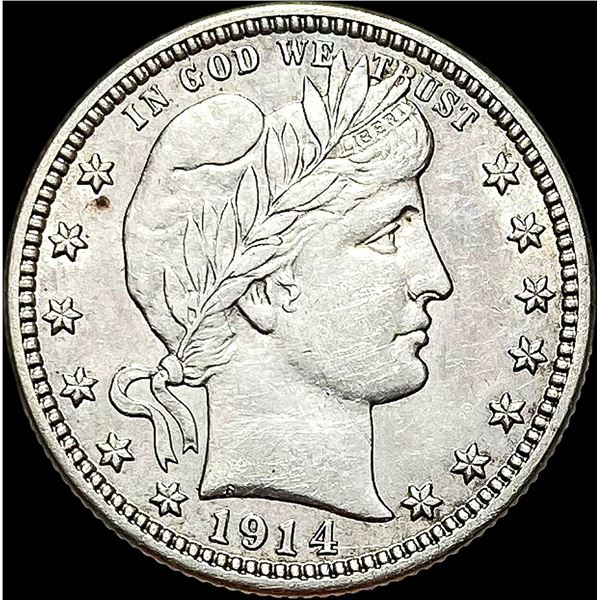 1914-D Silver Barber Quarter CLOSELY  UNCIRCULATED